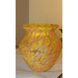 PAINTED GLASS VASE
